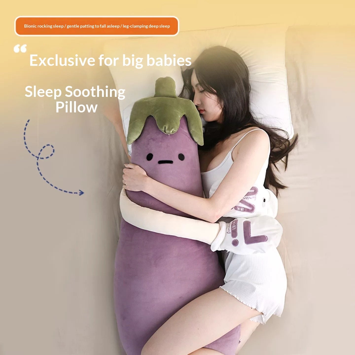 Eggplant King Sleep Pillow And Comfort Toy