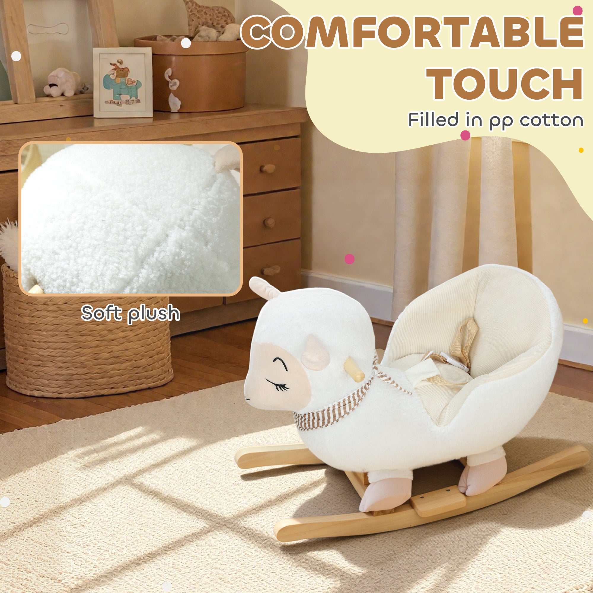 Musical Sheep Rocking Horse – Baby Rocker 18–36 Months