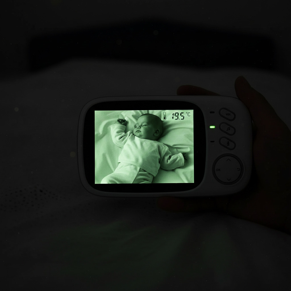 Night vision screen close-up